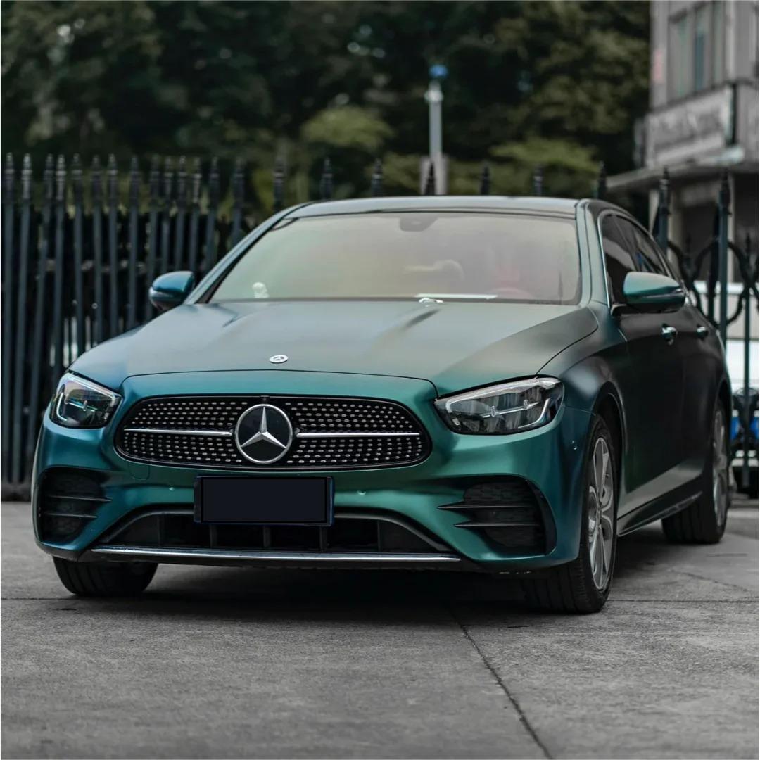 Matte Metallic Dark Green Car Vinyl Wrap Forest Green Wrap product image 5 - Veloro matte vinyl wrap