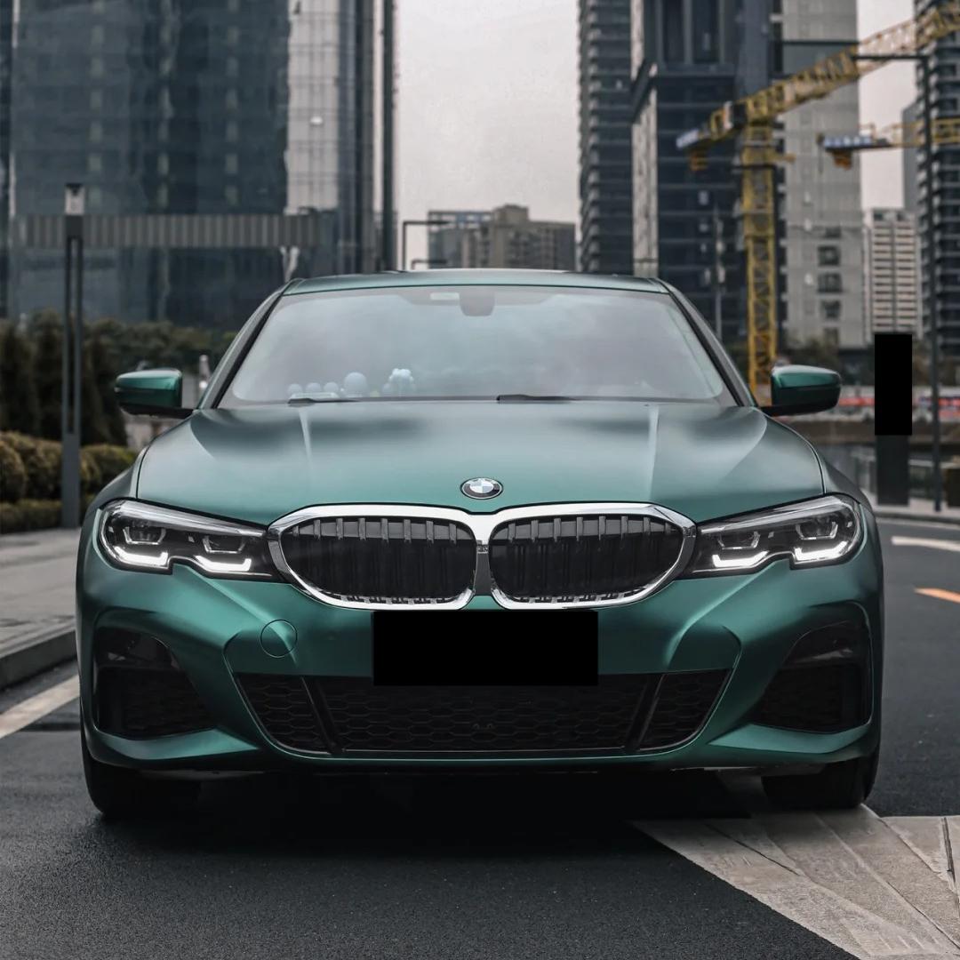 Matte Metallic Dark Green Car Vinyl Wrap Forest Green Wrap product image 2 - Veloro matte vinyl wrap