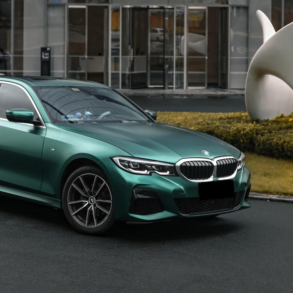 Matte Metallic Dark Green Car Vinyl Wrap Forest Green Wrap product image 3 - Veloro matte vinyl wrap
