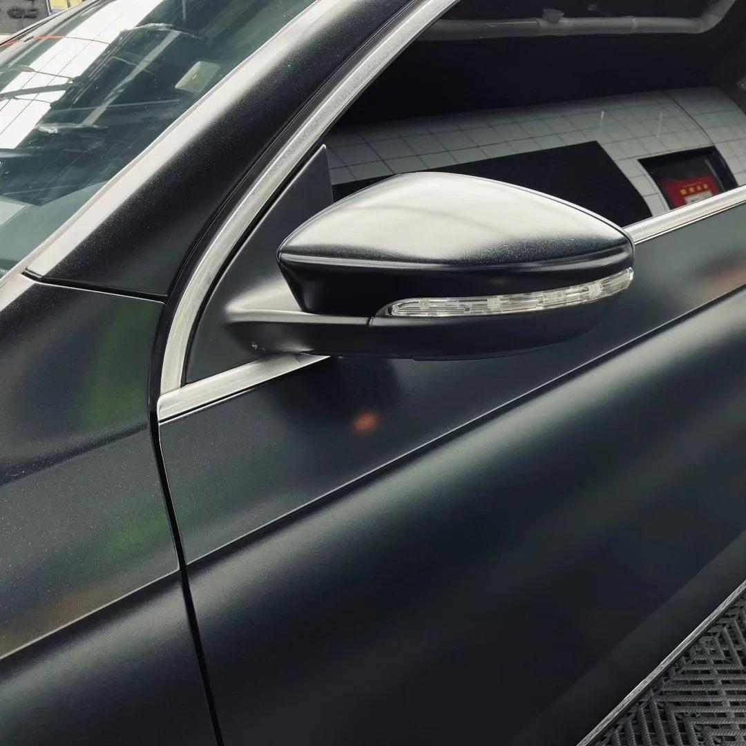 Matte Metallic Deep Black Car Vinyl Wrap product image 5 - Veloro matte vinyl wrap