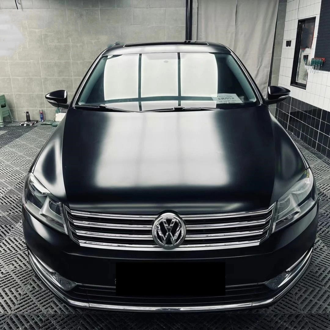 Matte Metallic Deep Black Car Vinyl Wrap product image 2 - Veloro matte vinyl wrap