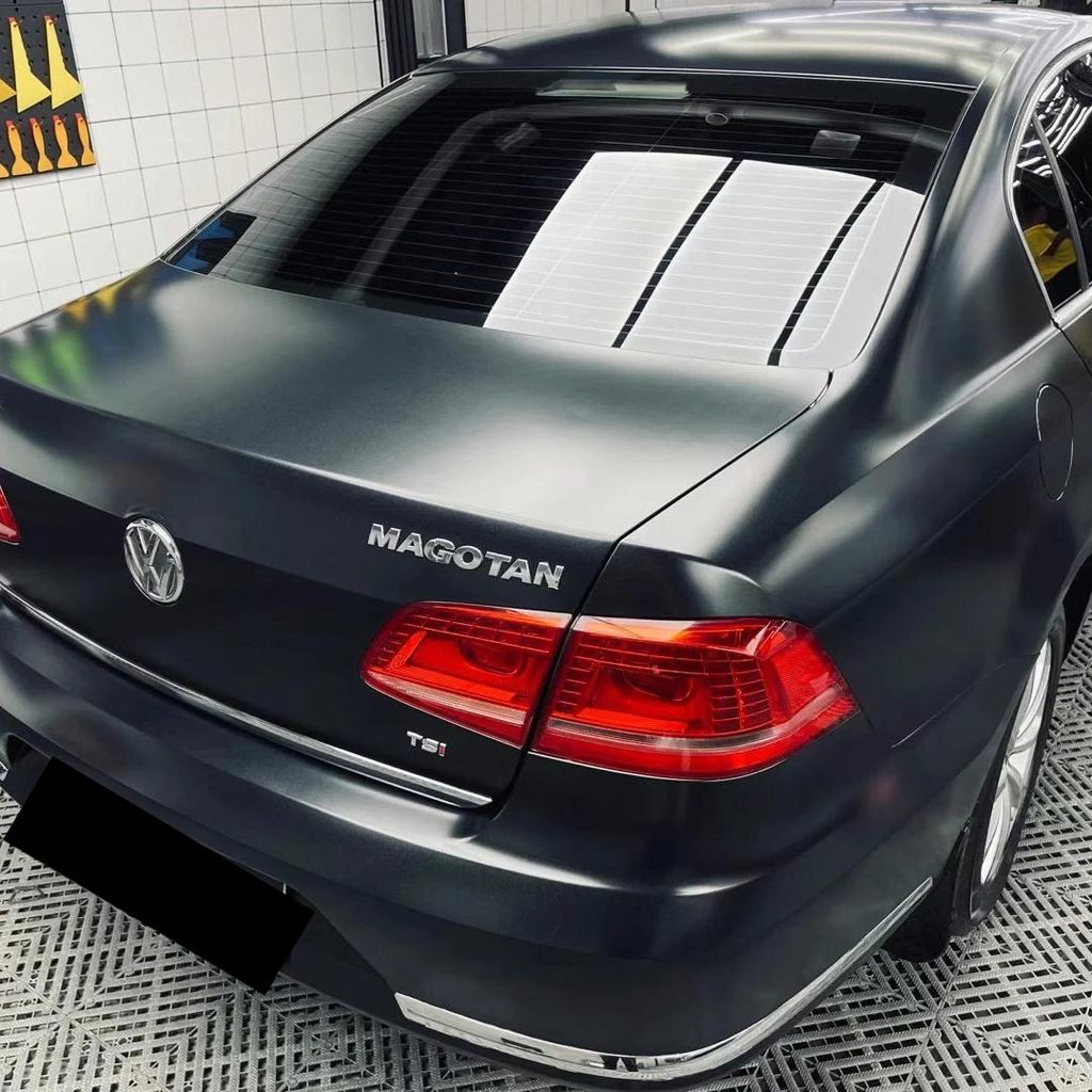Matte Metallic Deep Black Car Vinyl Wrap product image 7 - Veloro matte vinyl wrap