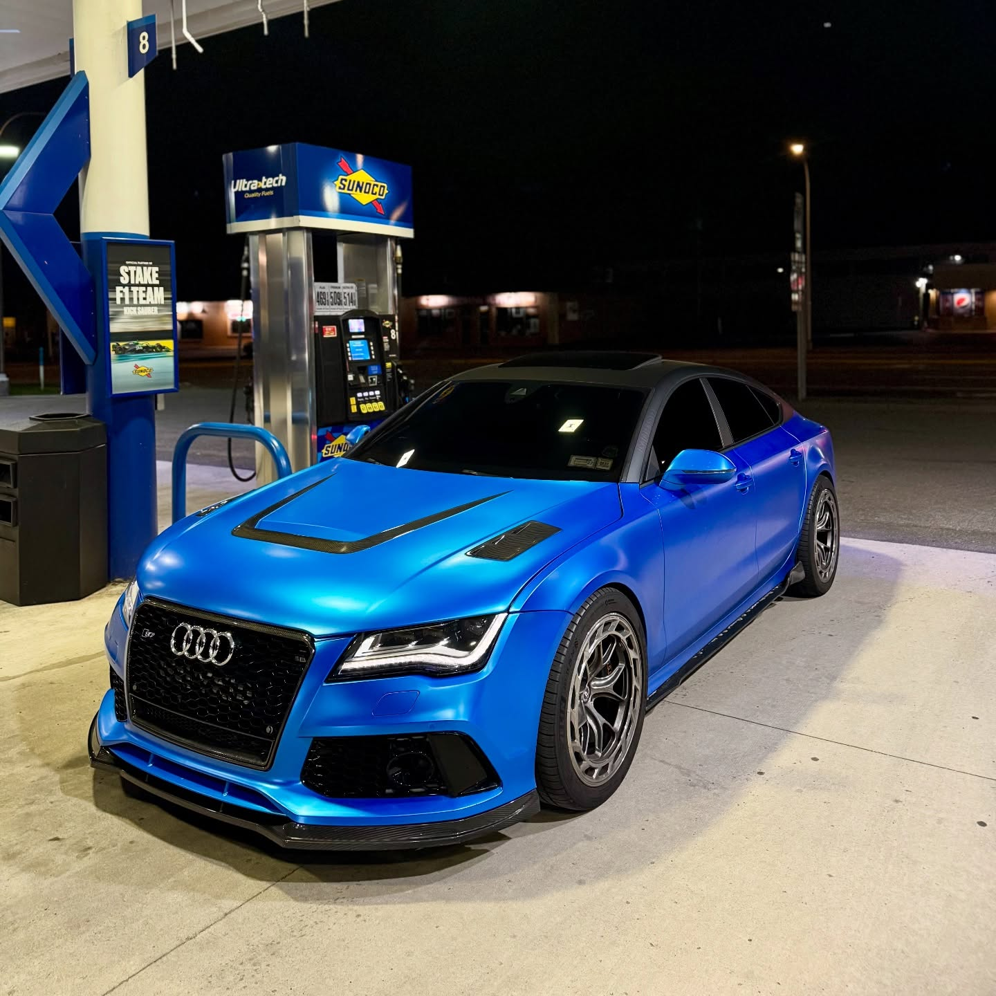 Matte Metallic Diamond Azure Blue Car Vinyl Wrap PET product image 7 - Veloro matte vinyl wrap