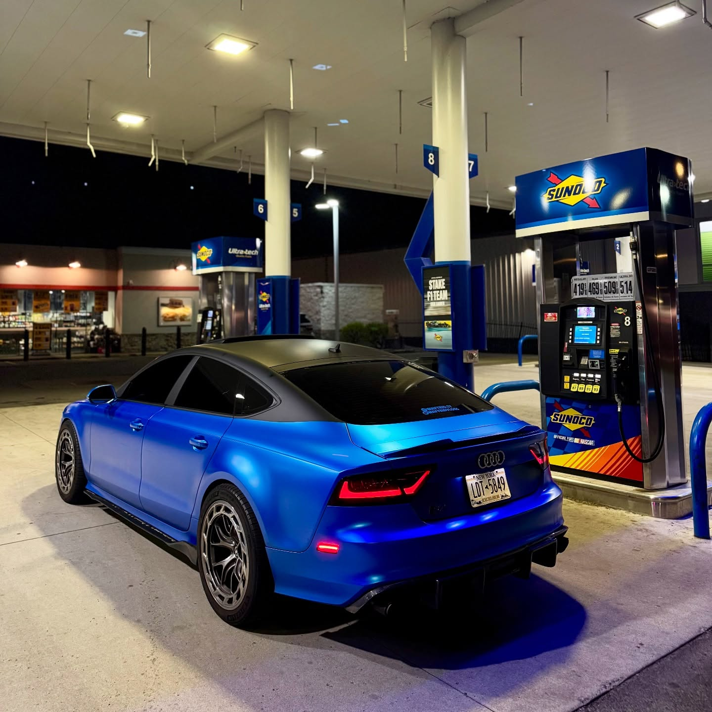 Matte Metallic Diamond Azure Blue Car Vinyl Wrap PET product image 8 - Veloro matte vinyl wrap