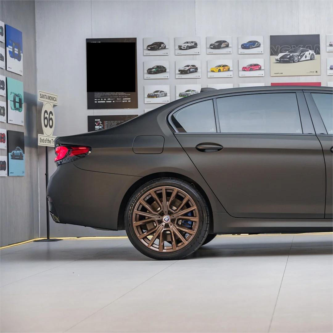Matte Metallic Diamond Black Gold Car Vinyl Wrap product image 12 - Veloro matte vinyl wrap