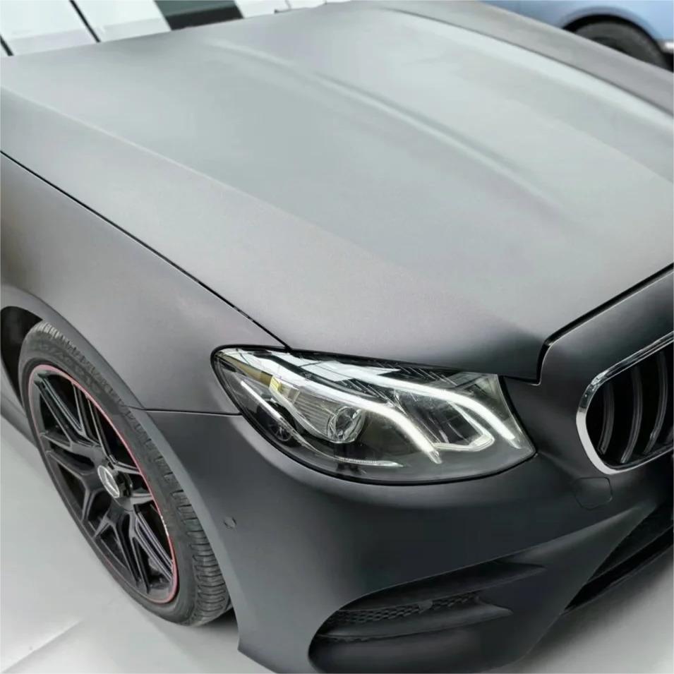 Matte Metallic Diamond Black Red Car Vinyl Wrap PET product image 7 - Veloro matte vinyl wrap