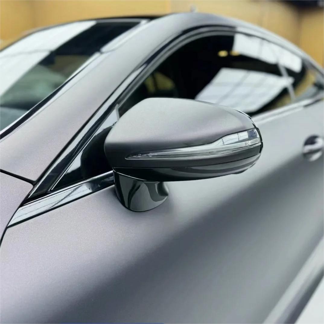 Matte Metallic Diamond Black Red Car Vinyl Wrap PET product image 5 - Veloro matte vinyl wrap