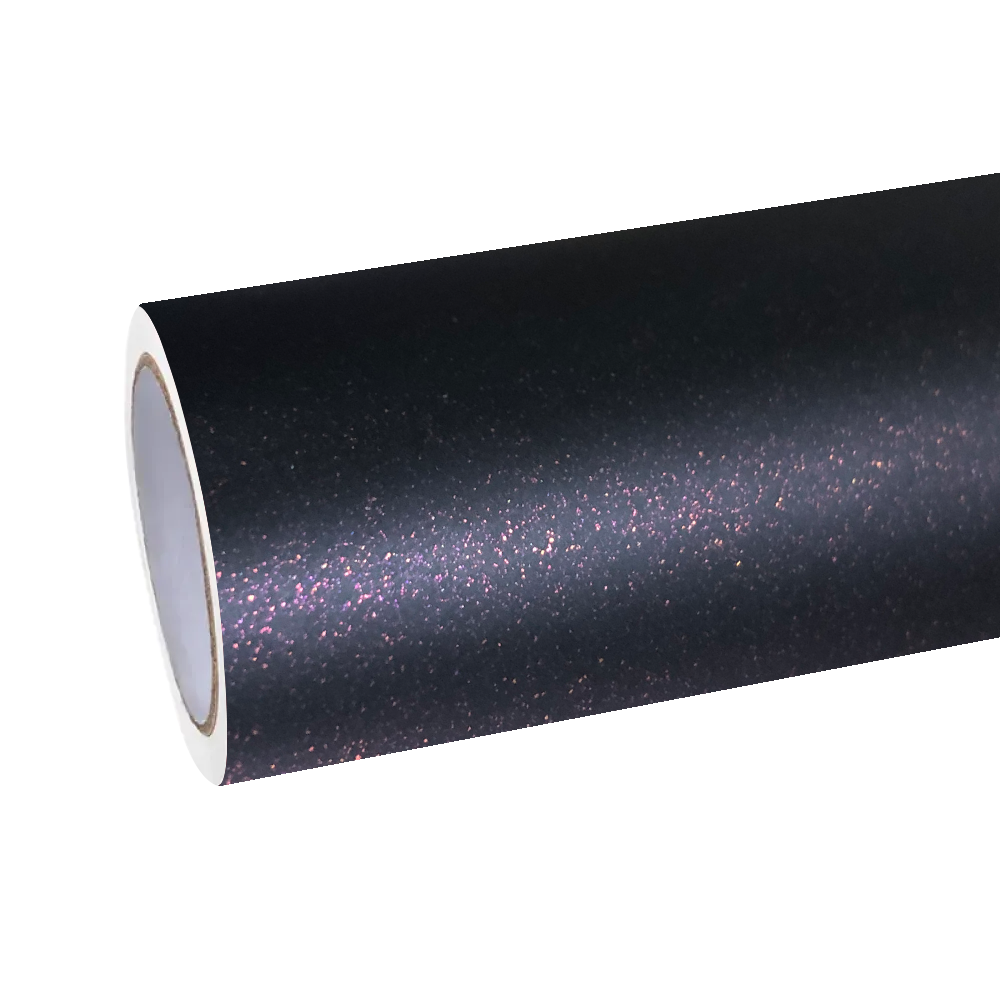 Matte Metallic Diamond Black Red Car Vinyl Wrap PET product image 2 - Veloro matte vinyl wrap