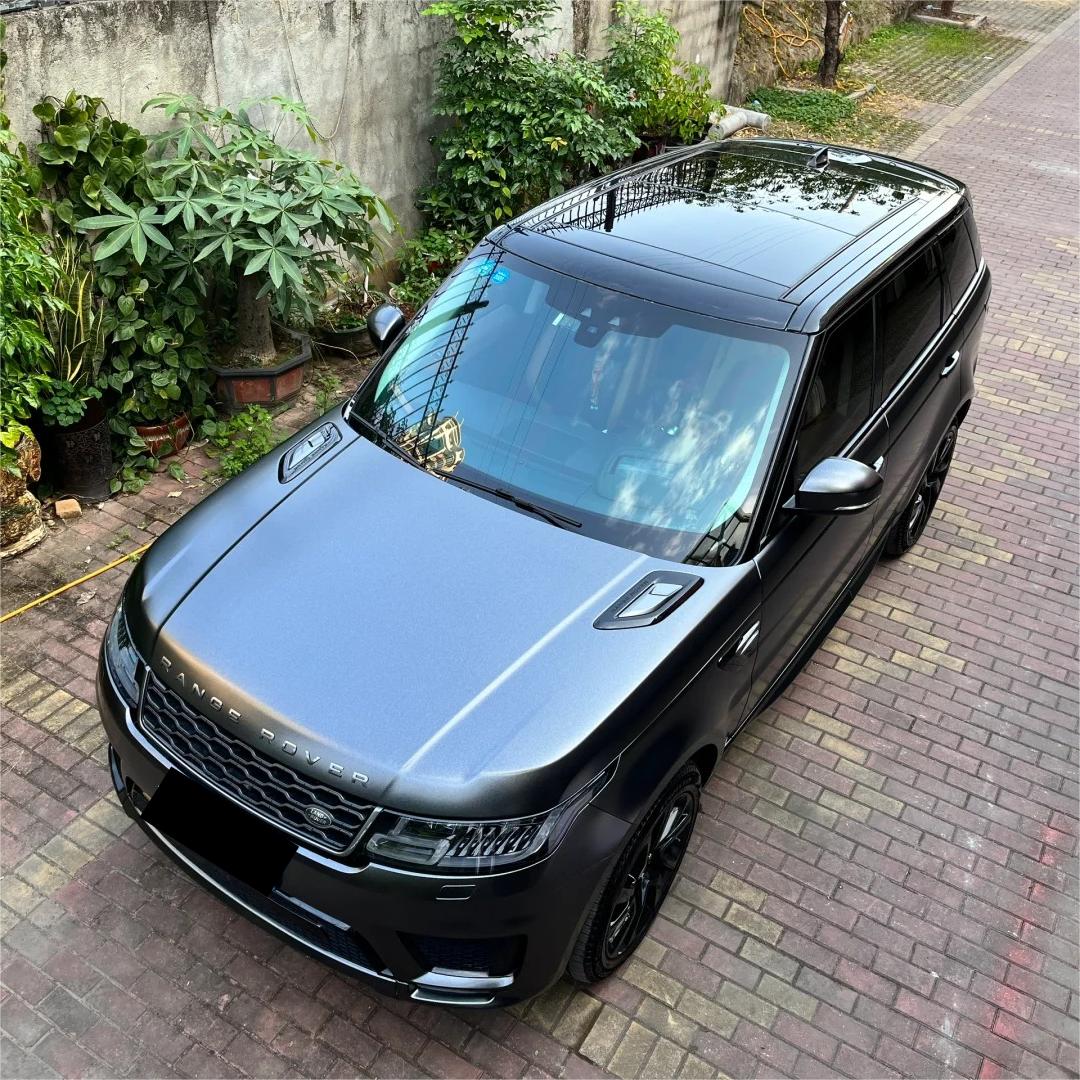 Matte Metallic Diamond Graphite Black Car Vinyl Wrap product image 2 - Veloro matte vinyl wrap