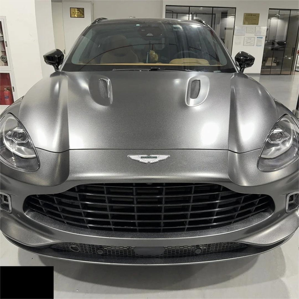 Matte Metallic Diamond Graphite Light Grey Car Vinyl Wrap product image 2 - Veloro matte vinyl wrap