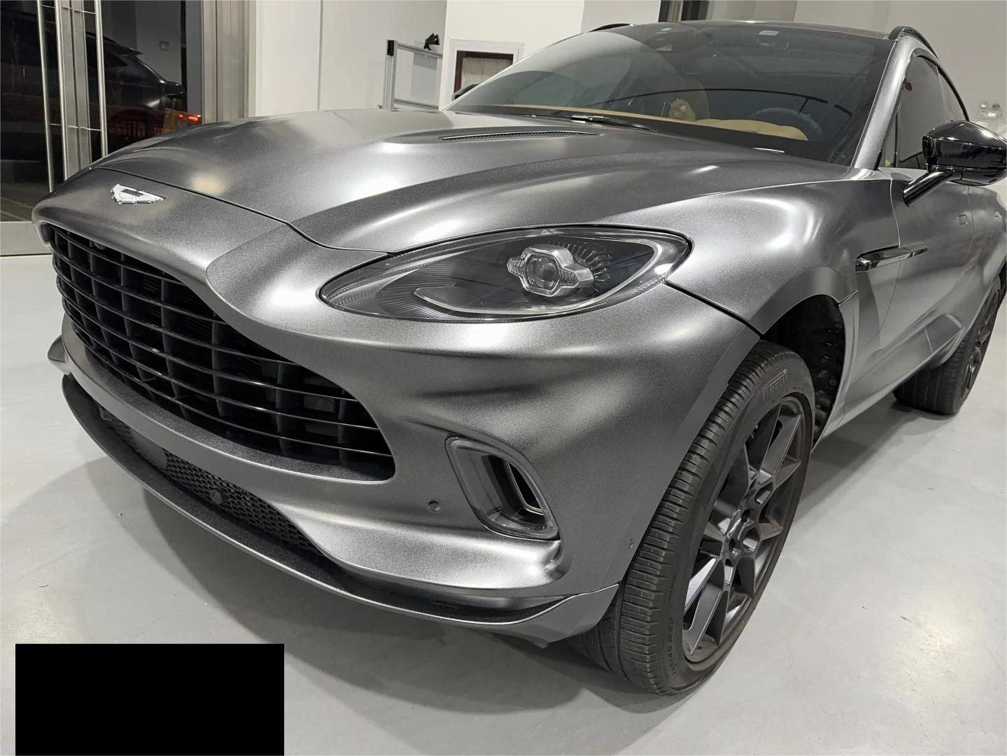 Matte Metallic Diamond Graphite Light Grey Car Vinyl Wrap product image 4 - Veloro matte vinyl wrap