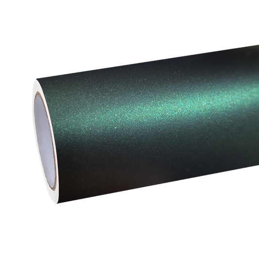 Matte Metallic Diamond Green Car Vinyl Wrap PET