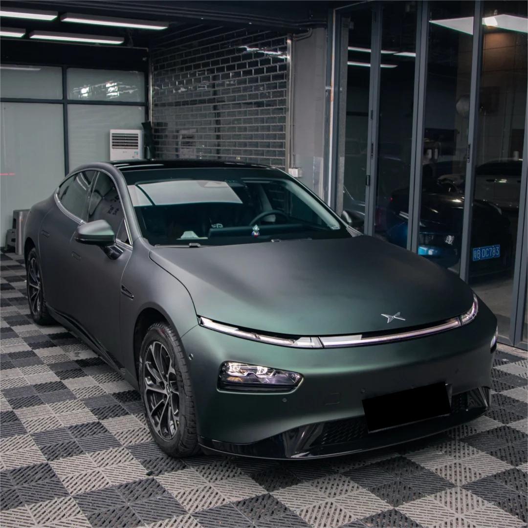 Matte Metallic Diamond Green Car Vinyl Wrap PET product image 10 - Veloro matte vinyl wrap