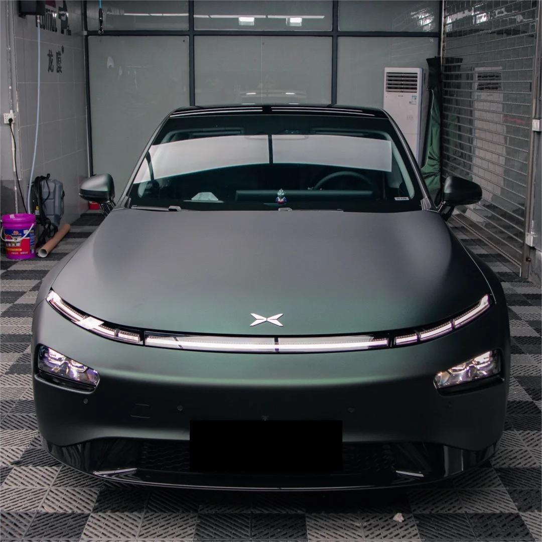 Matte Metallic Diamond Green Car Vinyl Wrap PET product image 11 - Veloro matte vinyl wrap