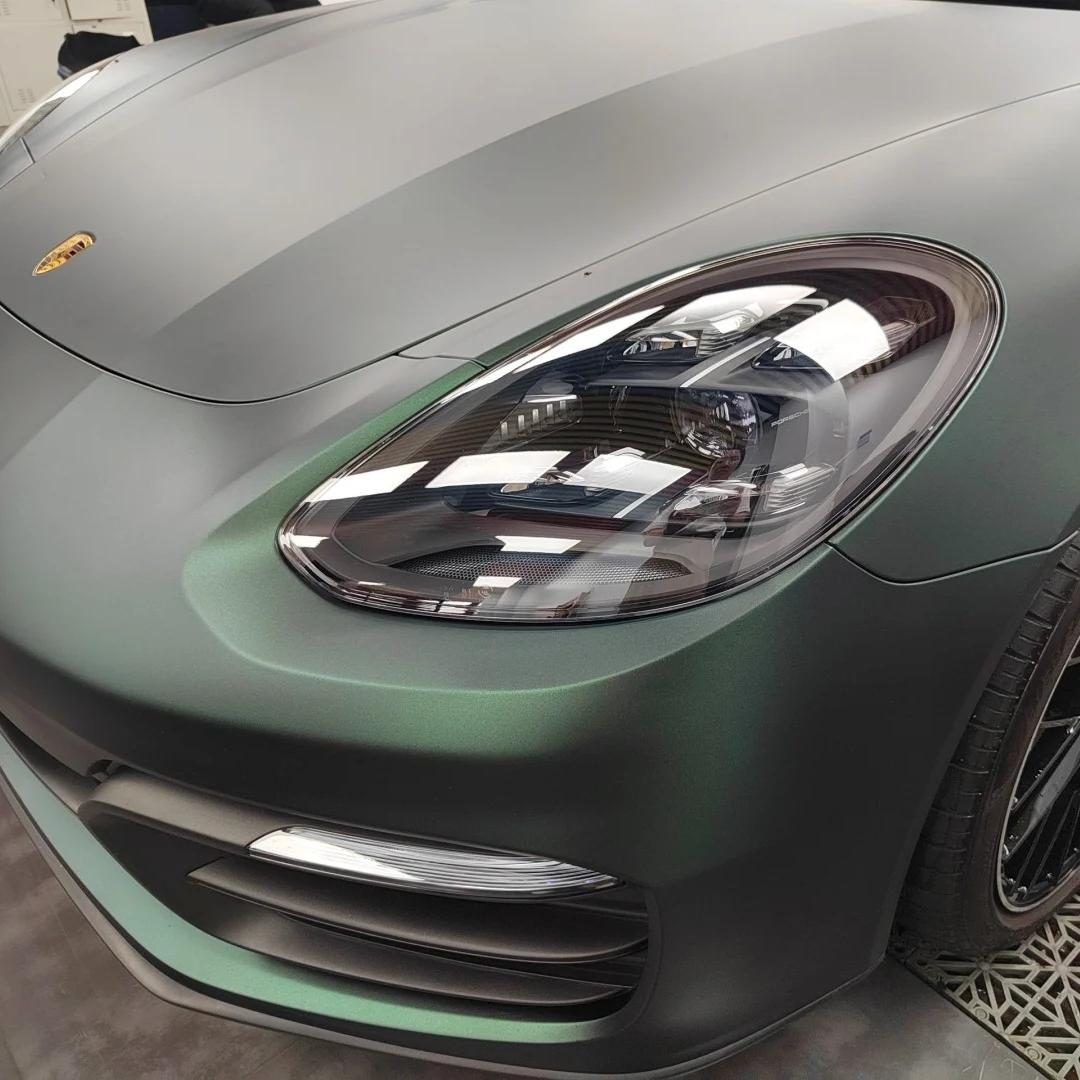 Matte Metallic Diamond Green Car Vinyl Wrap PET product image 6 - Veloro matte vinyl wrap