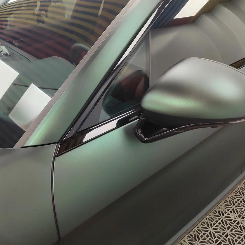 Matte Metallic Diamond Green Car Vinyl Wrap PET product image 4 - Veloro matte vinyl wrap