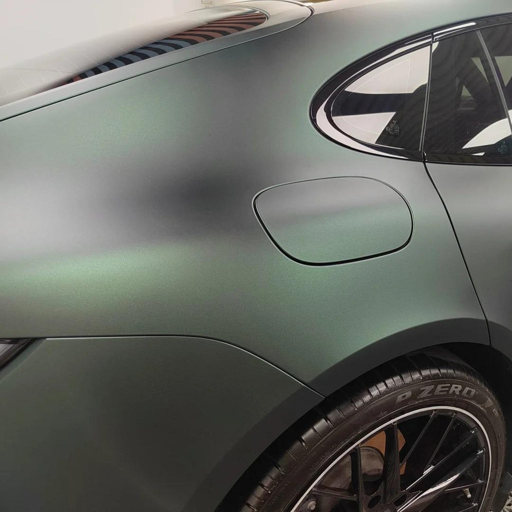 Matte Metallic Diamond Green Car Vinyl Wrap PET product image 7 - Veloro matte vinyl wrap