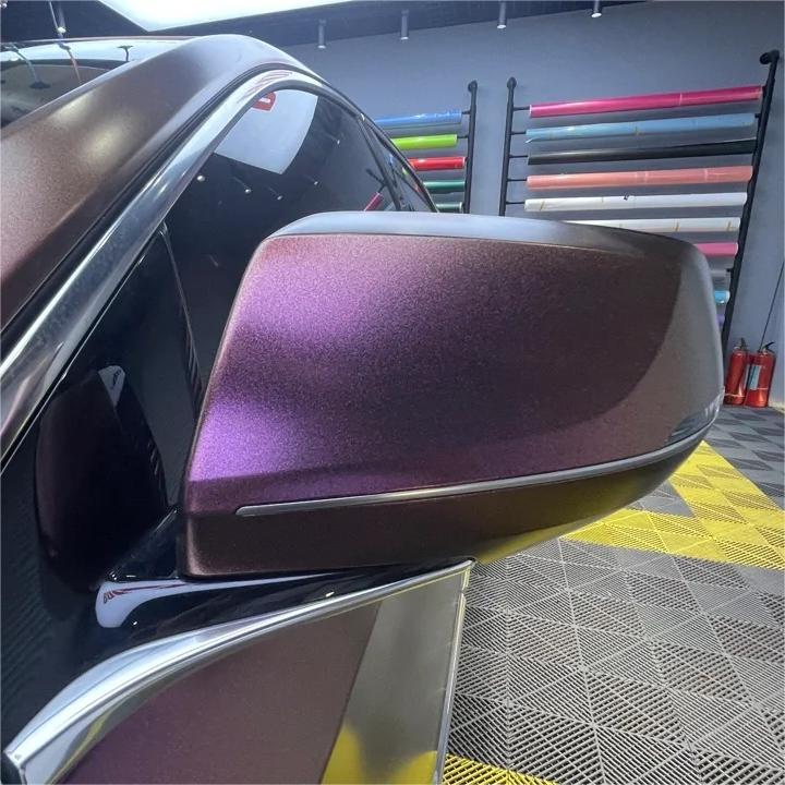 Matte Metallic Diamond Night Brown Red Car Vinyl Wrap product image 5 - Veloro matte vinyl wrap