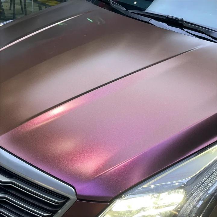 Matte Metallic Diamond Night Brown Red Car Vinyl Wrap product image 3 - Veloro matte vinyl wrap