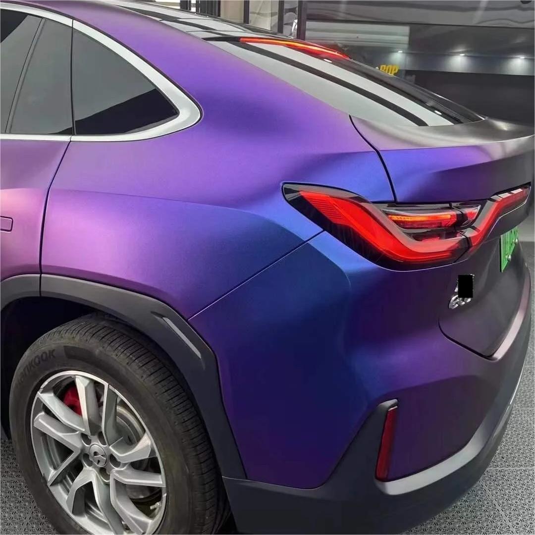 Matte Metallic Diamond Purple Red Car Vinyl Wrap product image 5 - Veloro matte vinyl wrap