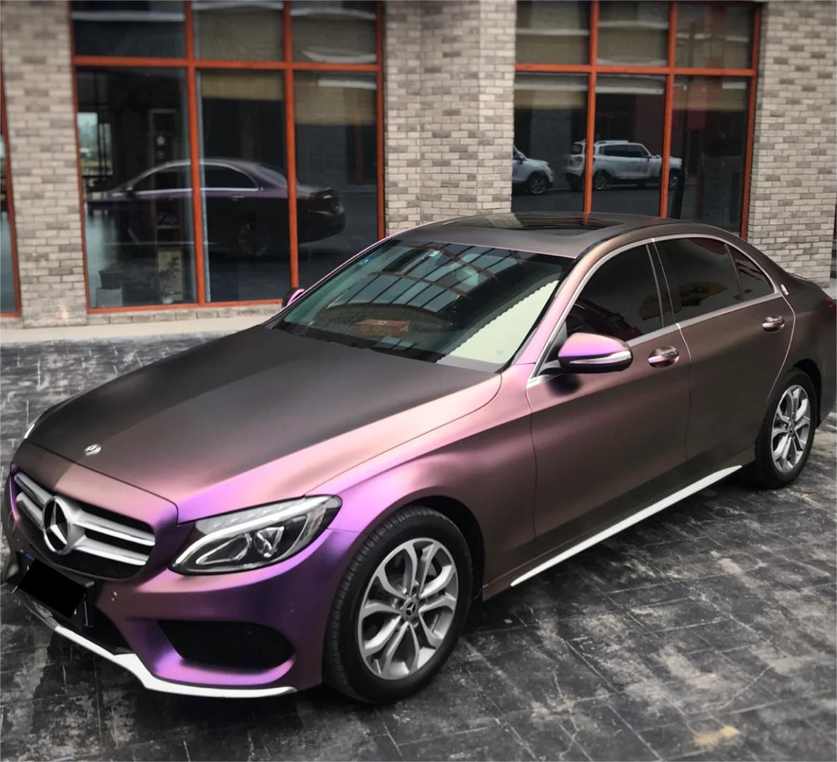 Matte Metallic Glitter Sparkle Purple Car Vinyl Wrap product image 3 - Veloro matte vinyl wrap