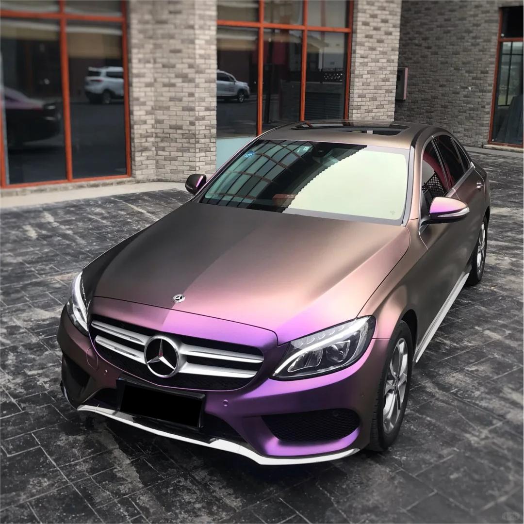 Matte Metallic Glitter Sparkle Purple Car Vinyl Wrap product image 2 - Veloro matte vinyl wrap