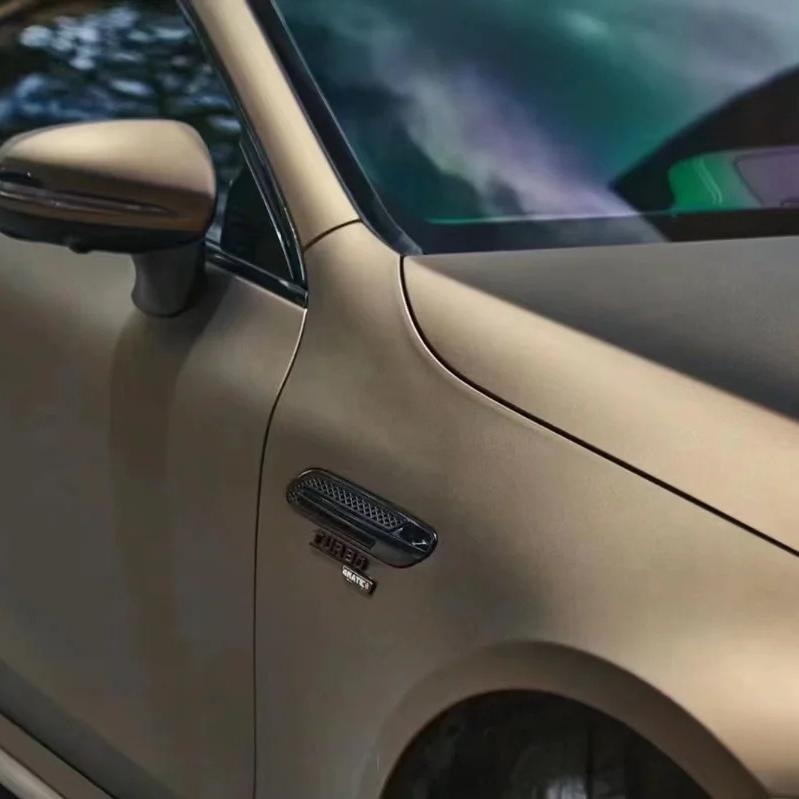 Ultra Matte Metallic Gold Brown Car Vinyl Wrap | Matte Coffee Brown Wrap product image 10 - Veloro matte vinyl wrap
