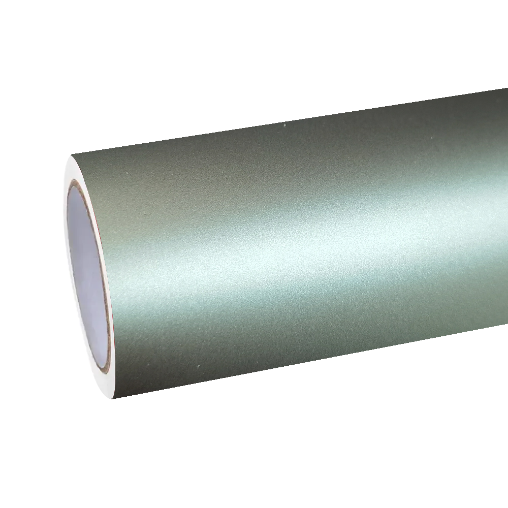 Matte Metallic Green Grey Car Vinyl Wrap PET