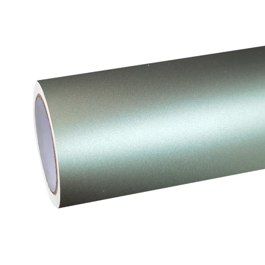 Matte Metallic Green Grey Car Vinyl Wrap PET