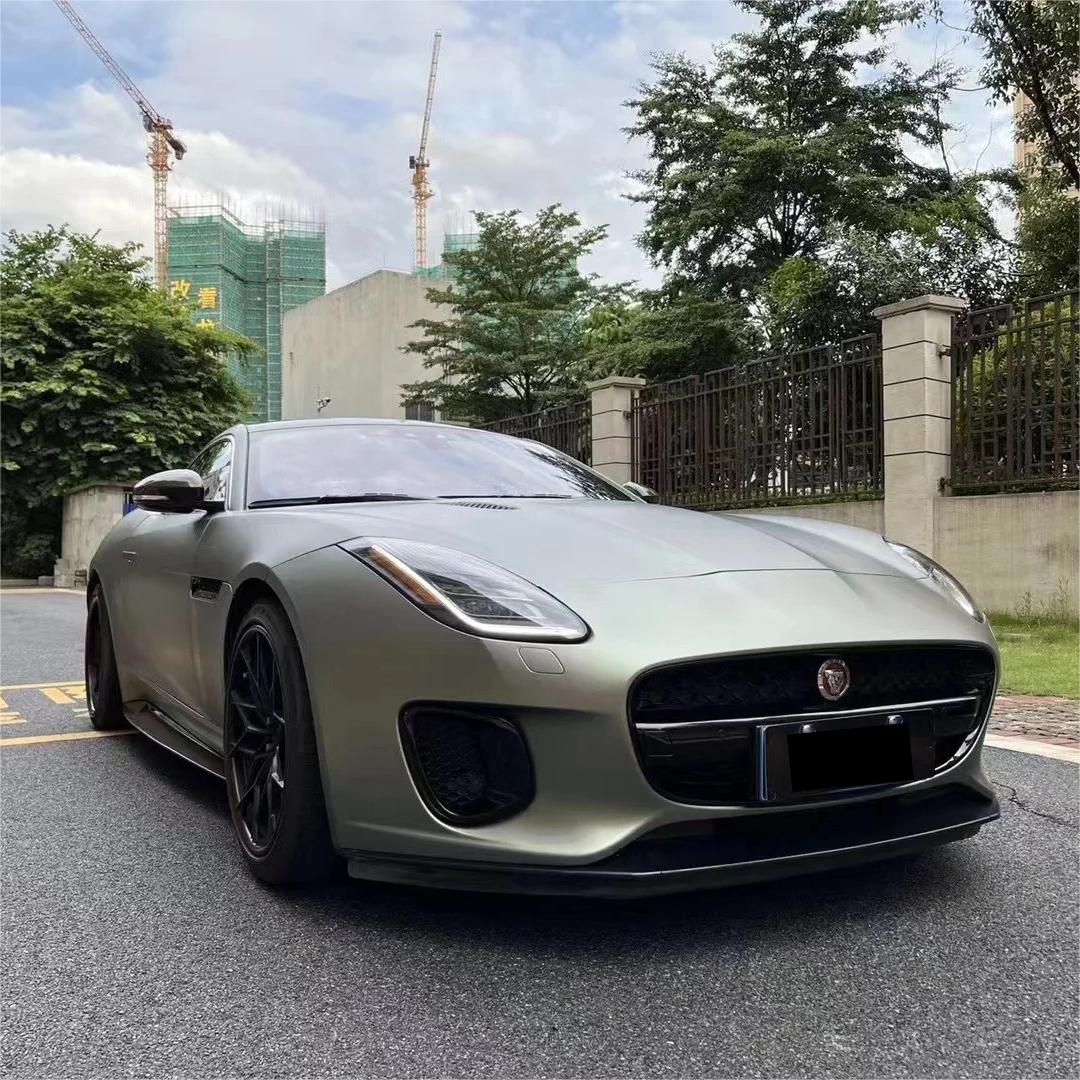 Matte Metallic Green Grey Car Vinyl Wrap PET product image 3 - Veloro matte vinyl wrap
