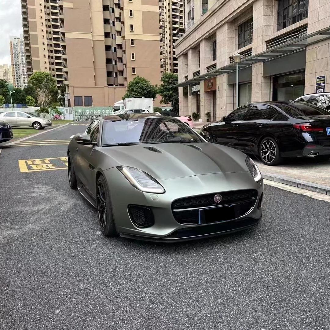 Matte Metallic Green Grey Car Vinyl Wrap PET product image 2 - Veloro matte vinyl wrap
