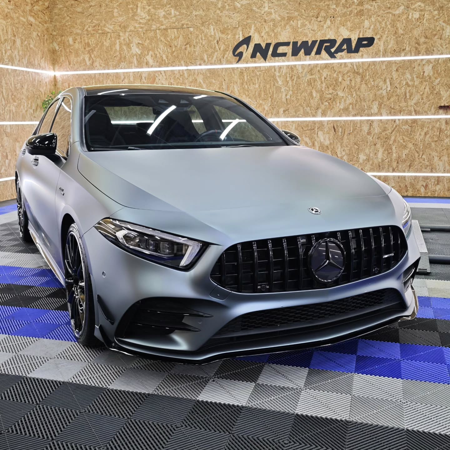 Ultra Matte Metallic Grey Blue Car Vinyl Wrap |Gray Blue Car Wrap PET product image 3 - Veloro matte vinyl wrap