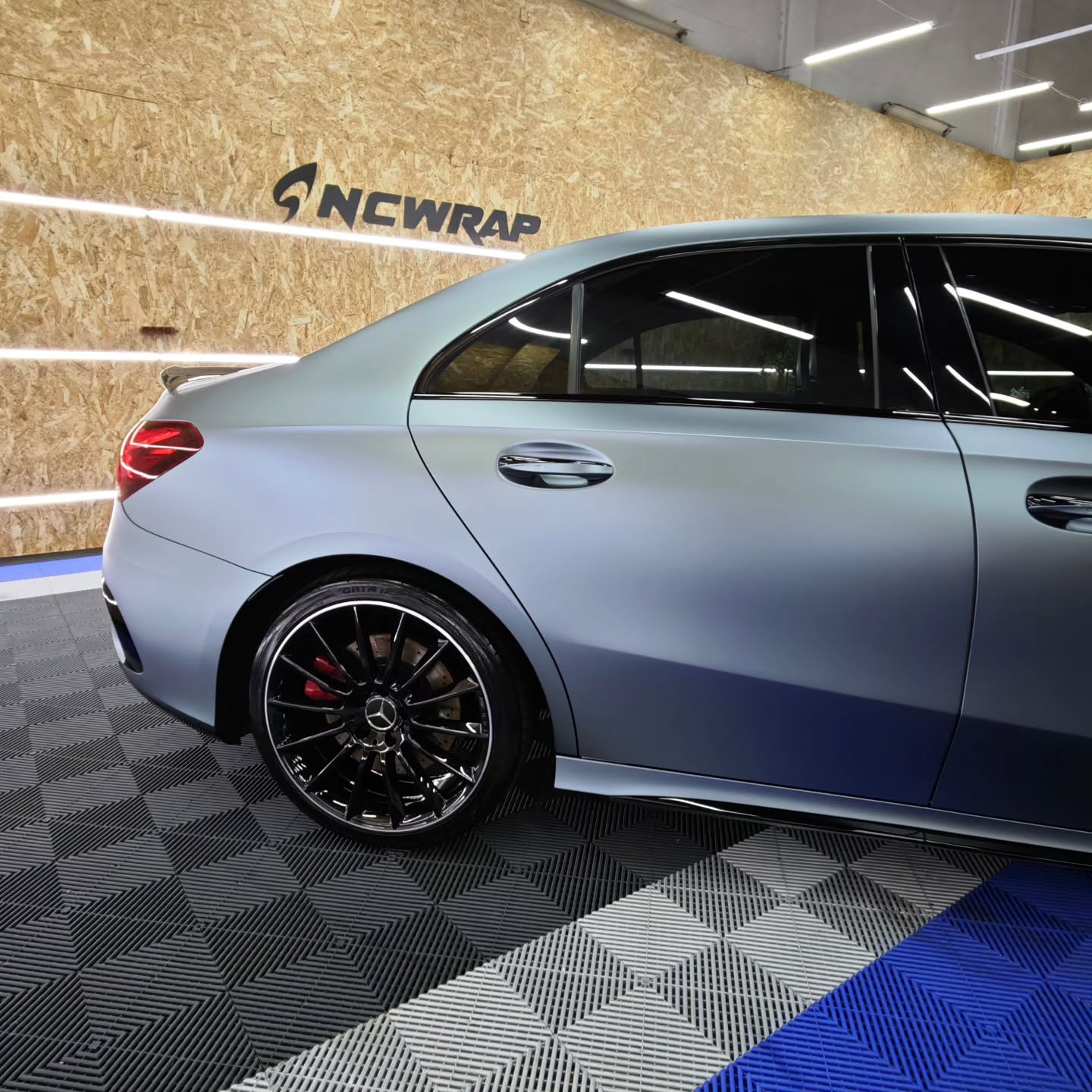 Ultra Matte Metallic Grey Blue Car Vinyl Wrap |Gray Blue Car Wrap PET product image 9 - Veloro matte vinyl wrap
