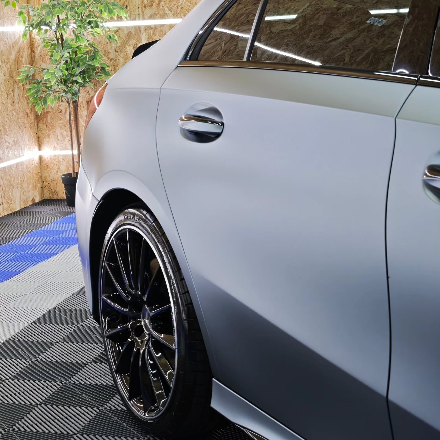 Ultra Matte Metallic Grey Blue Car Vinyl Wrap |Gray Blue Car Wrap PET product image 10 - Veloro matte vinyl wrap