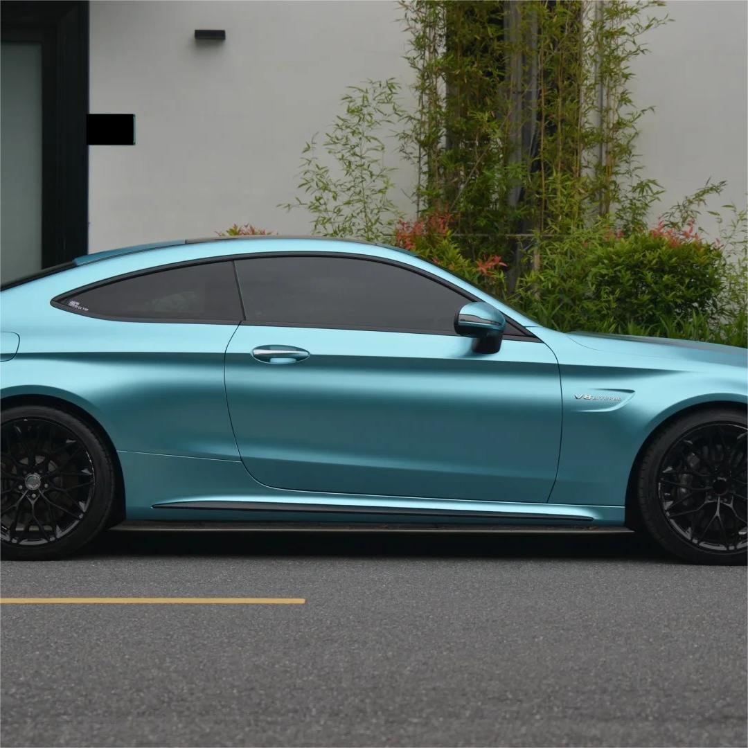 Matte Metallic Lake Blue Car Vinyl Wrap product image 5 - Veloro matte vinyl wrap
