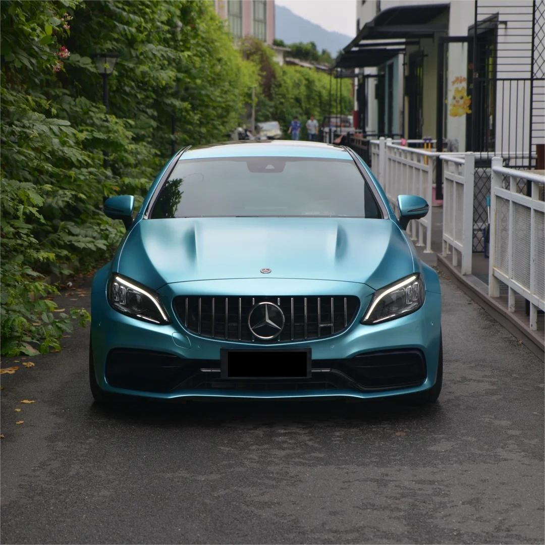 Matte Metallic Lake Blue Car Vinyl Wrap product image 7 - Veloro matte vinyl wrap