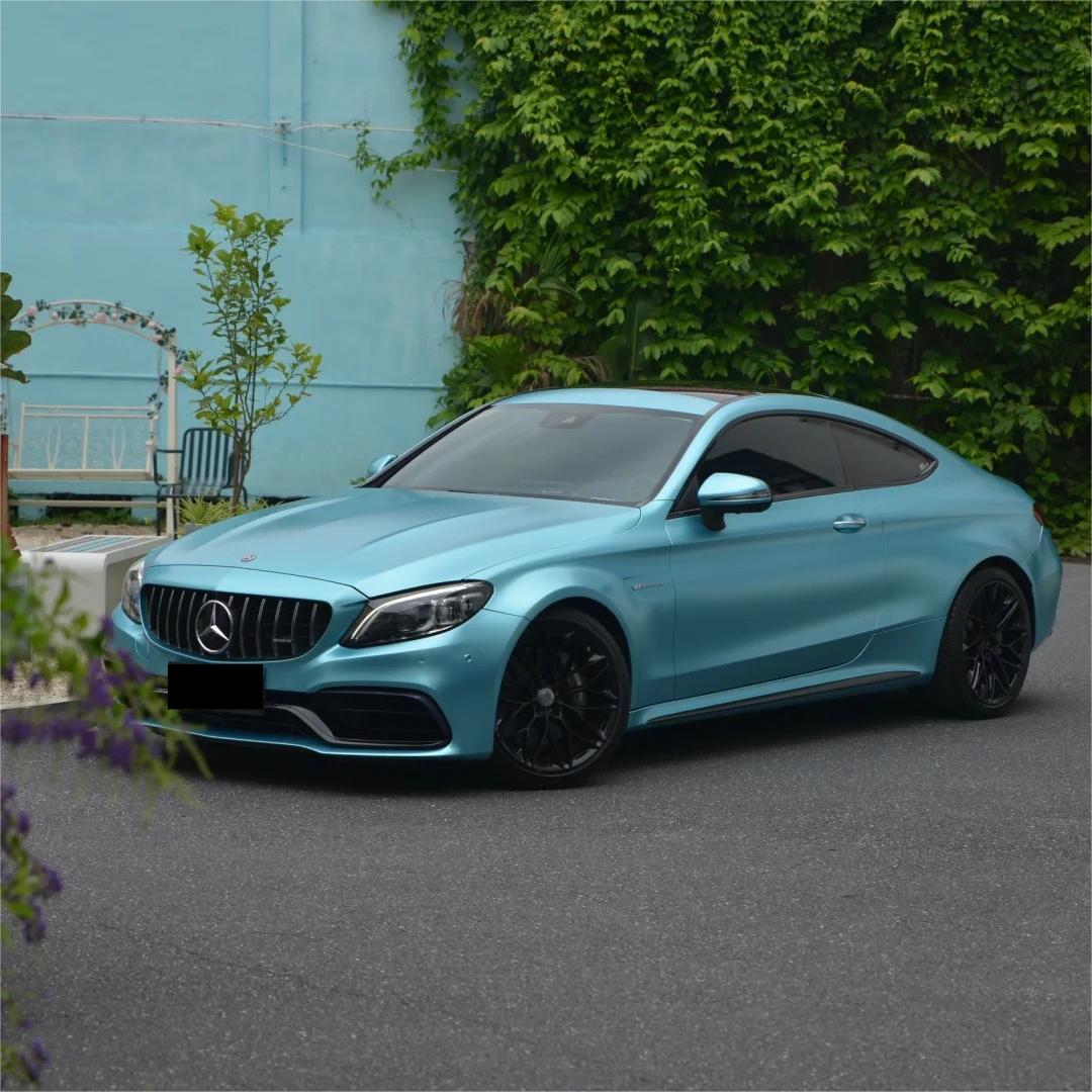 Matte Metallic Lake Blue Car Vinyl Wrap product image 6 - Veloro matte vinyl wrap
