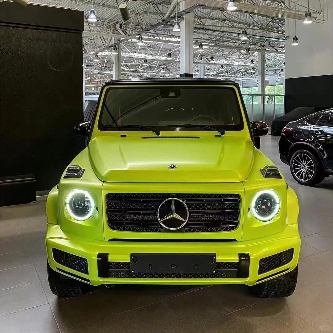 Matte Metallic Lemon Green Car Vinyl Wrap product image 5 - Veloro matte vinyl wrap