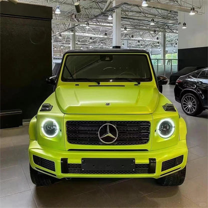Matte Metallic Lemon Green Car Vinyl Wrap product image 5 - Veloro matte vinyl wrap