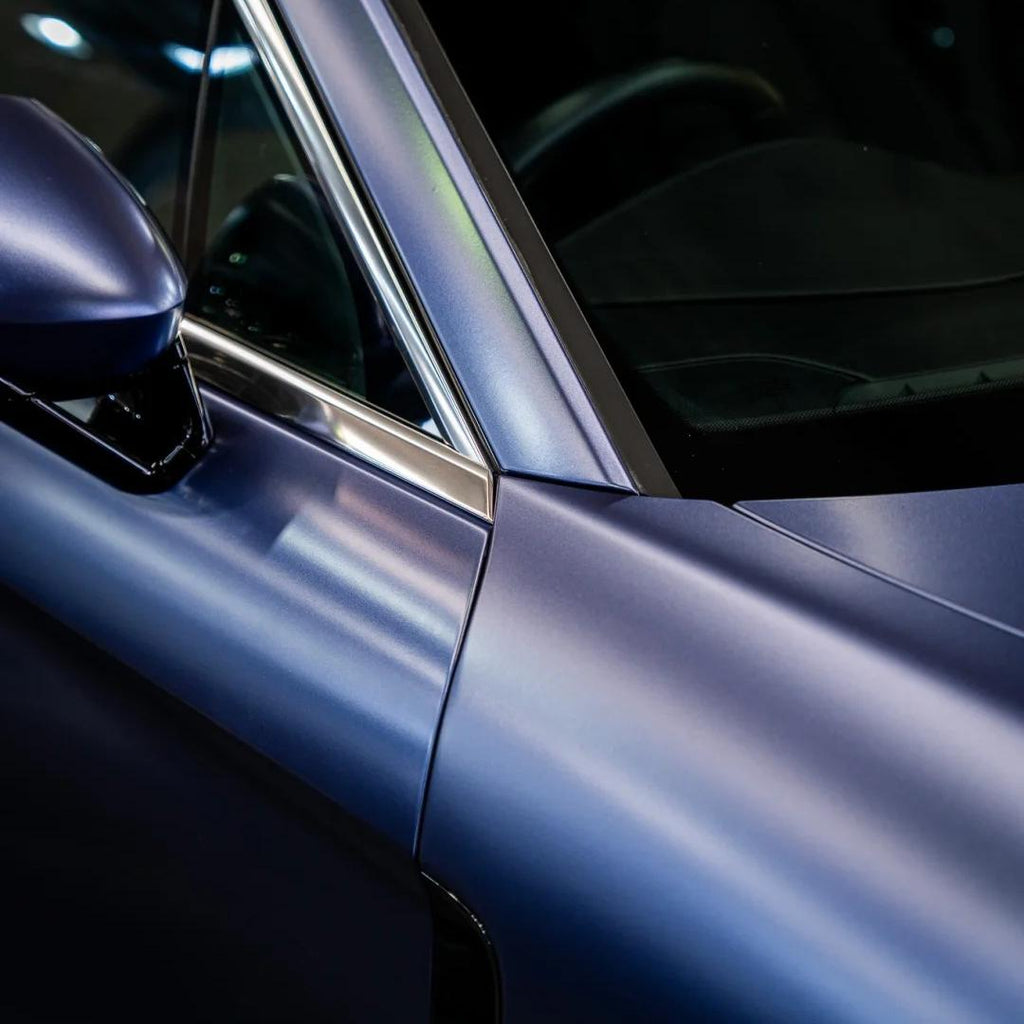 Matte Metallic Midnight Blue Car Vinyl Wrap product image 9 - Veloro matte vinyl wrap