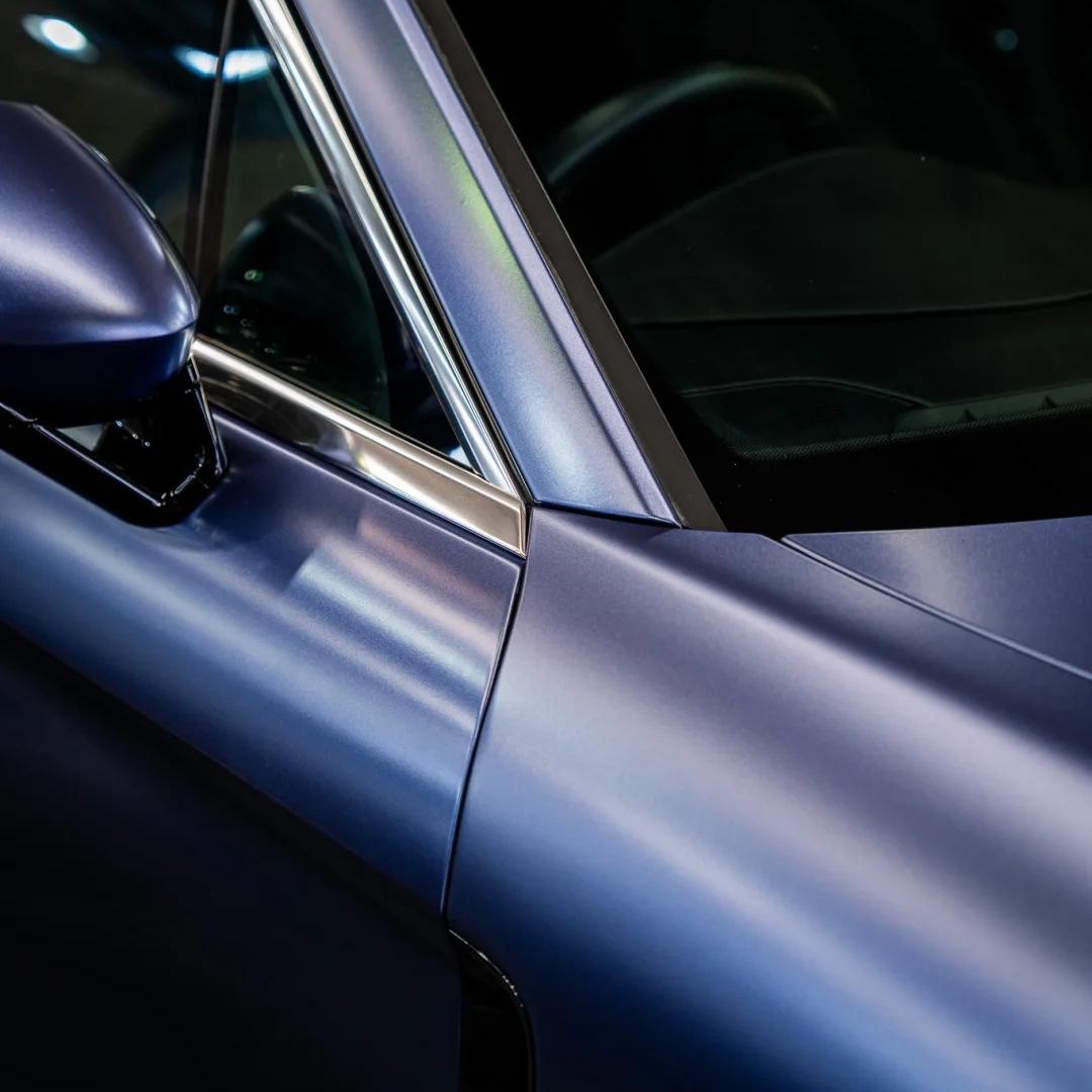 Matte Metallic Midnight Blue Car Vinyl Wrap product image 9 - Veloro matte vinyl wrap