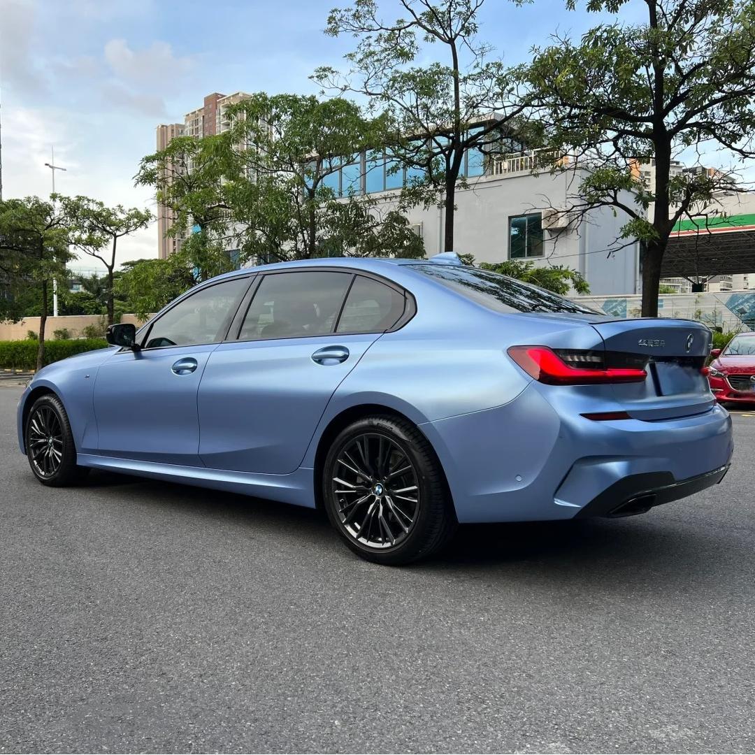 Matte Metallic Mist Blue Car Vinyl Wrap | Vivid Blue Car wrap product image 7 - Veloro matte vinyl wrap