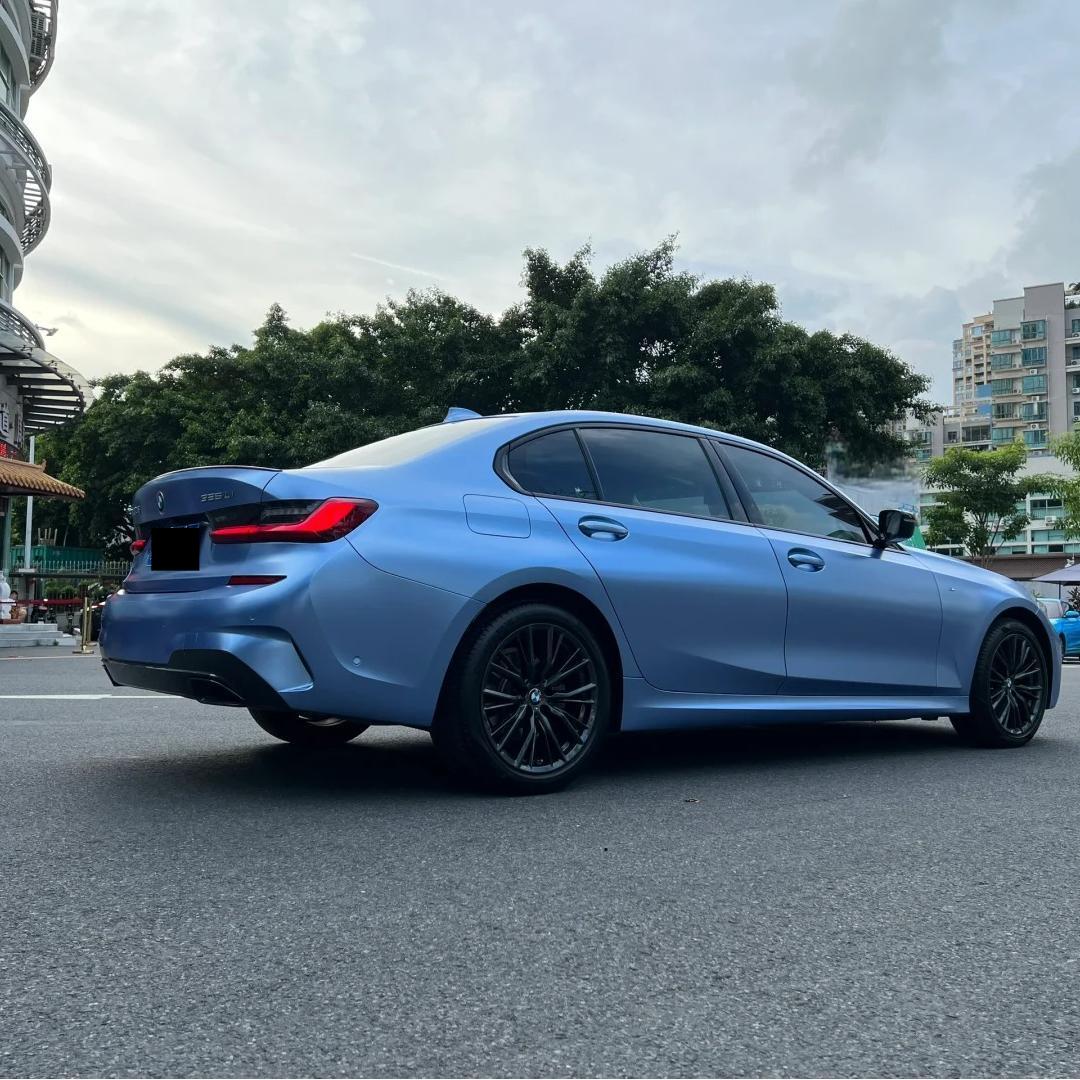 Matte Metallic Mist Blue Car Vinyl Wrap | Vivid Blue Car wrap product image 8 - Veloro matte vinyl wrap