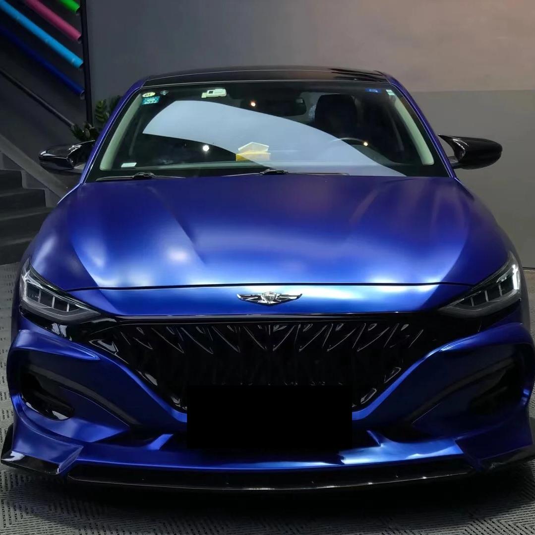 Matte Metallic Navy Blue Car Vinyl Wrap PET product image 5 - Veloro matte vinyl wrap