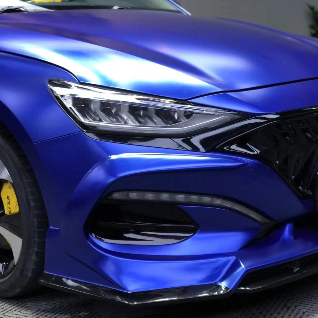 Matte Metallic Navy Blue Car Vinyl Wrap PET product image 6 - Veloro matte vinyl wrap