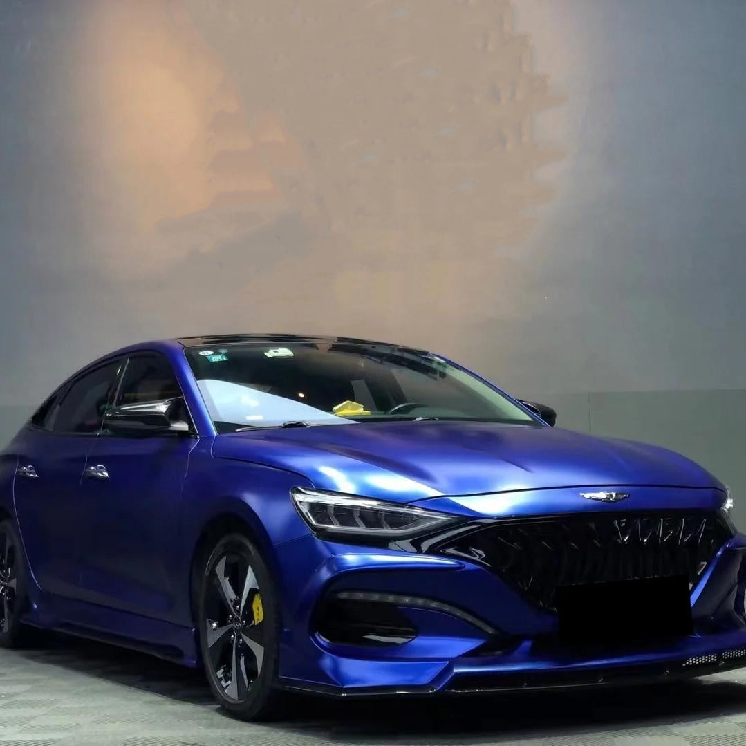 Matte Metallic Navy Blue Car Vinyl Wrap PET product image 4 - Veloro matte vinyl wrap