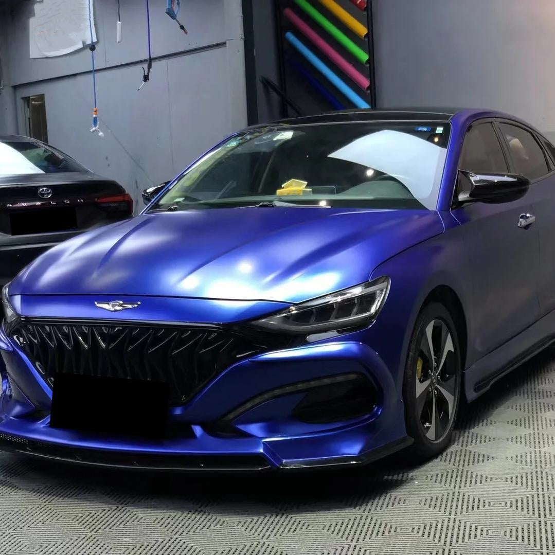 Matte Metallic Navy Blue Car Vinyl Wrap PET product image 3 - Veloro matte vinyl wrap
