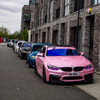 Matte Metallic Pearl Pink Car Vinyl Wrap PET product image 3 - Veloro matte vinyl wrap