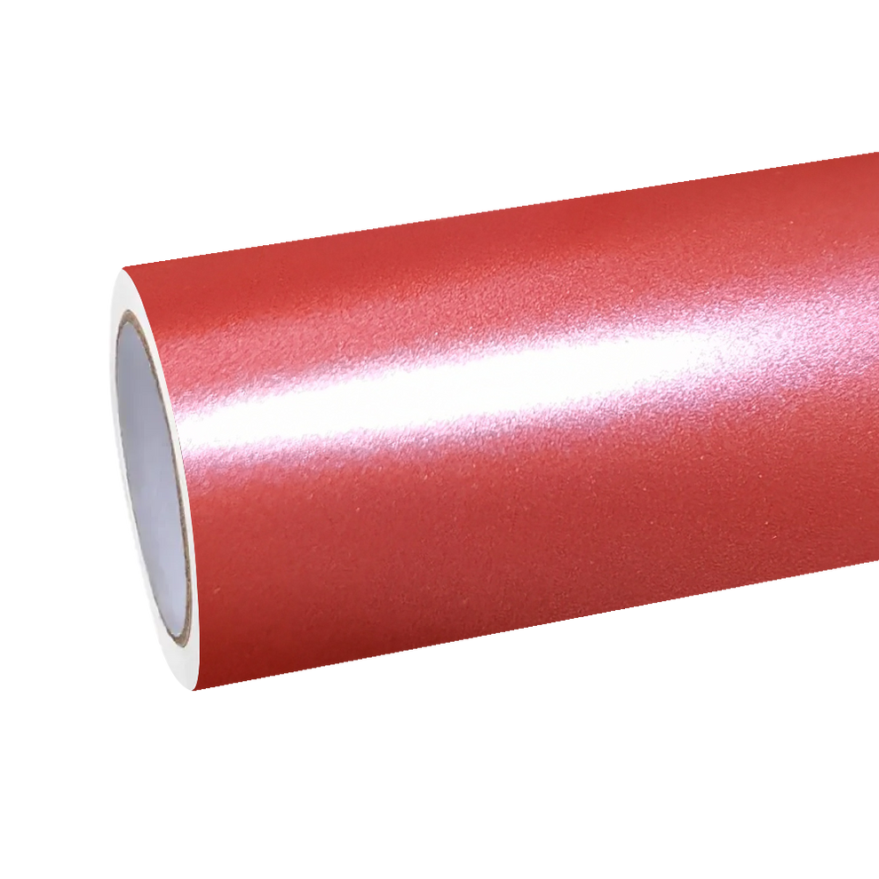 Matte Metallic Pure Red Car Vinyl Wrap
