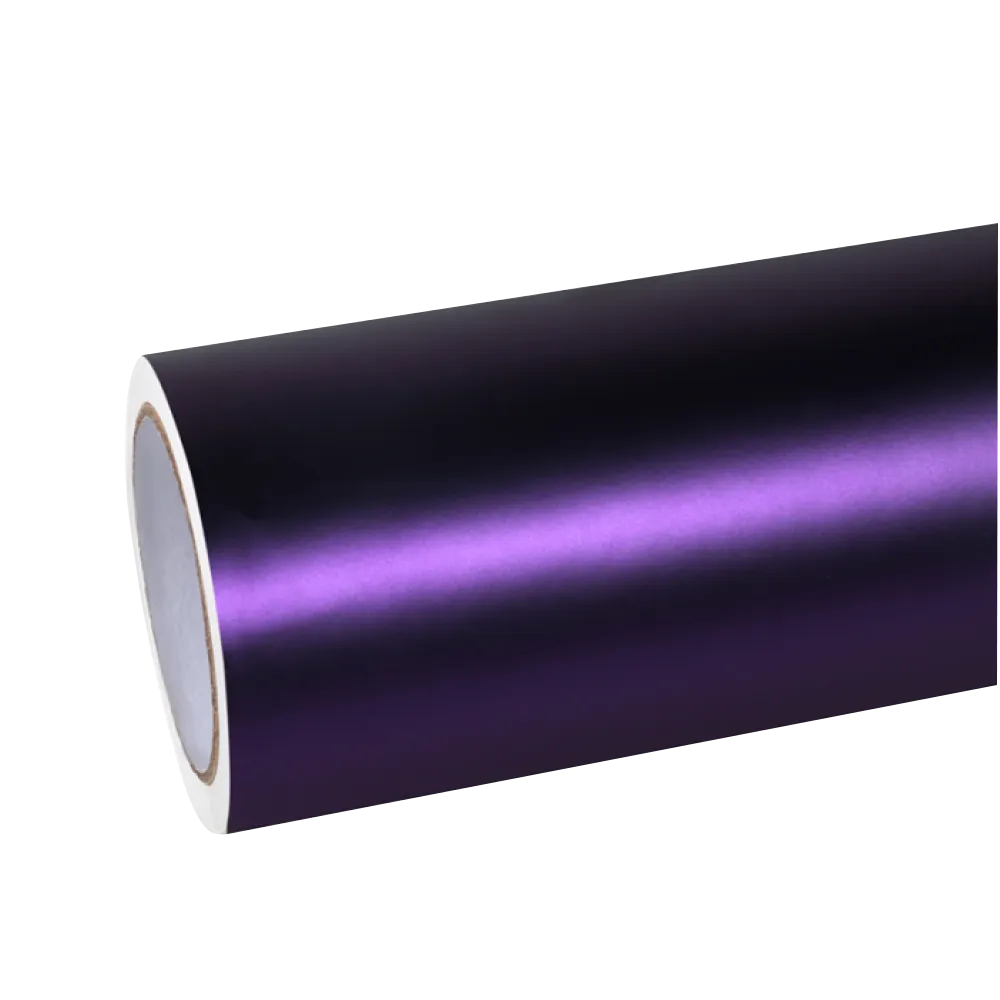 Ultra Matte Metallic Dark Purple Car Vinyl Wrap PET